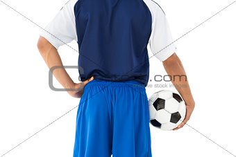 Rear view mid section football player