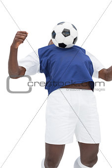View of football player playing