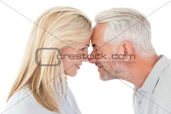 Mature couple looking at each other