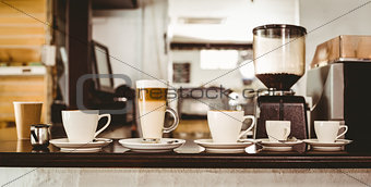 Selection of coffee on the counter