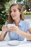 Beautiful woman having a coffee
