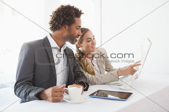 Business people having coffee on their break
