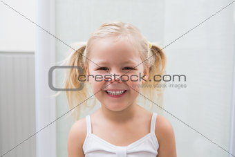 Cute girl smiling at camera
