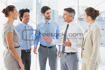 Employee's having a business meeting