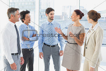 Employee's having a business meeting
