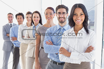 Business team with folded arms