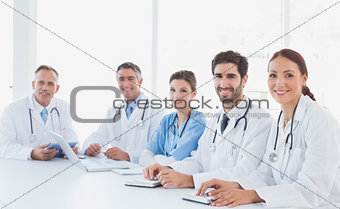 Doctors smiling at the camera