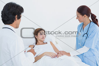 Doctor looking after his patient