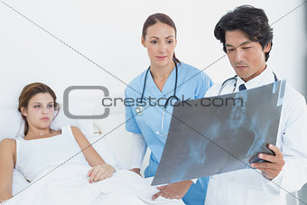 Doctor holding up an x-ray