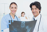 Nurse and doctor with x-ray