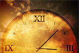 Digitally generated roman numeral clock