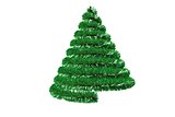 Christmas tree shape in tinsel