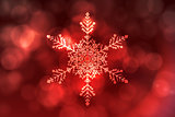 Red snow flake pattern design