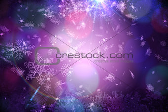 Purple snow flake pattern design