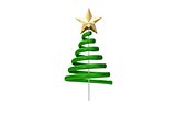 Green christmas tree spiral design