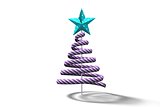 Purple christmas tree spiral design