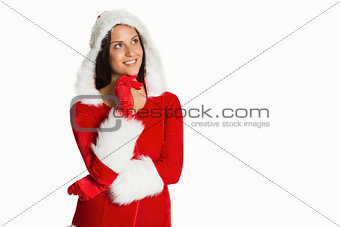 Woman wearing christmas styled clothes