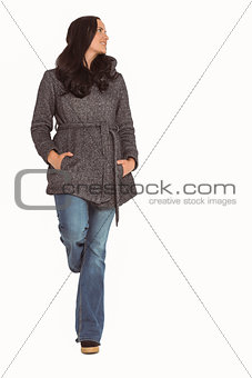 Woman standing and looking away