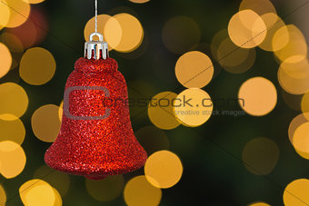 Red christmas bell decoration hanging