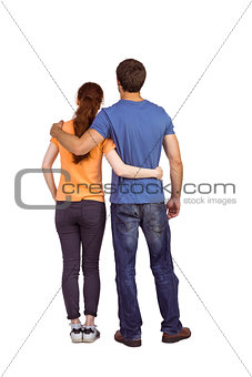 Couple with backs to camera