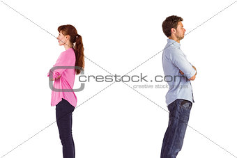 Man and woman facing away