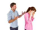 Man giving woman a headache