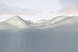 Digitally generated snowy land scape
