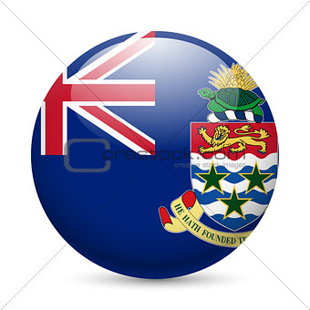 Round glossy icon of Cayman Islands
