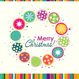 Template Christmas greeting card, vector illustration