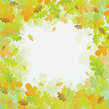 Oak autumn background, vector