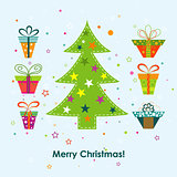 Template Christmas greeting card, vector 