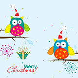 Template Christmas greeting card, vector