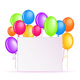 Birthday Background with Colorful Balloons