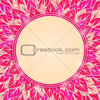 Pink Flower Beautiful Abstract Background Card