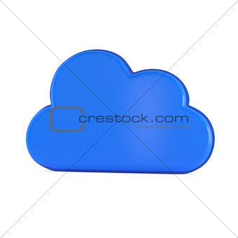 Cloud computing concept isolated on white 
