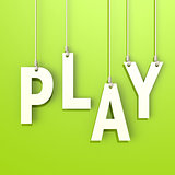 Play word in green background
