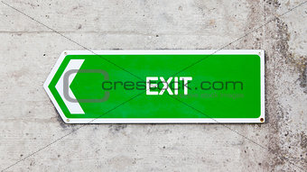 Green sign - Exit