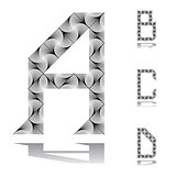 Design ABC letters from A to D