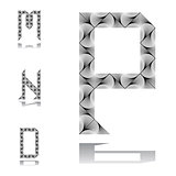 Design ABC letters from M to P