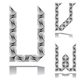 Design ABC letters from U to W