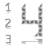 Design numbers set from 1 to 4