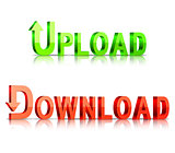 Download and upload icons.