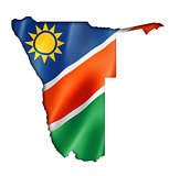 Namibian flag map