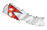 Nepalese flag map