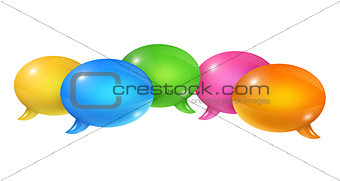 Group of speech bubbles