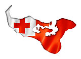 Tonga flag map