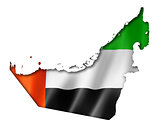 United Arab Emirates flag map