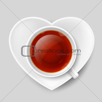 Romantic tea drinking
