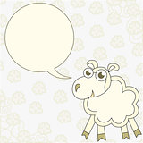 Cartoon sheep congratulates