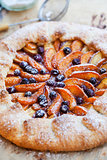 Fruits and berry french galette